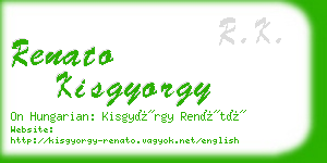renato kisgyorgy business card